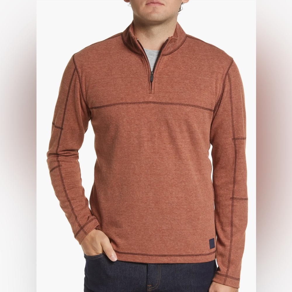 🌟3/$15🌟Vintage 1946 Men's Heathered Stretch Rib Knit Half Zip Pullover.